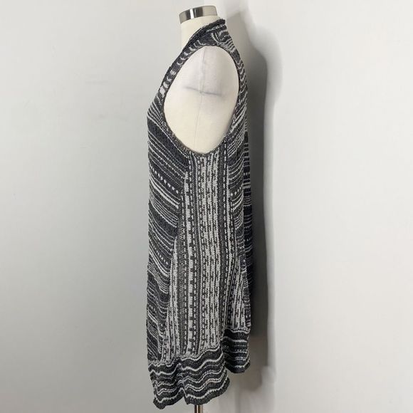 Anthropologie Moth Gray Open Sleeveless Long Duster Cardigan - Picture 6 of 12
